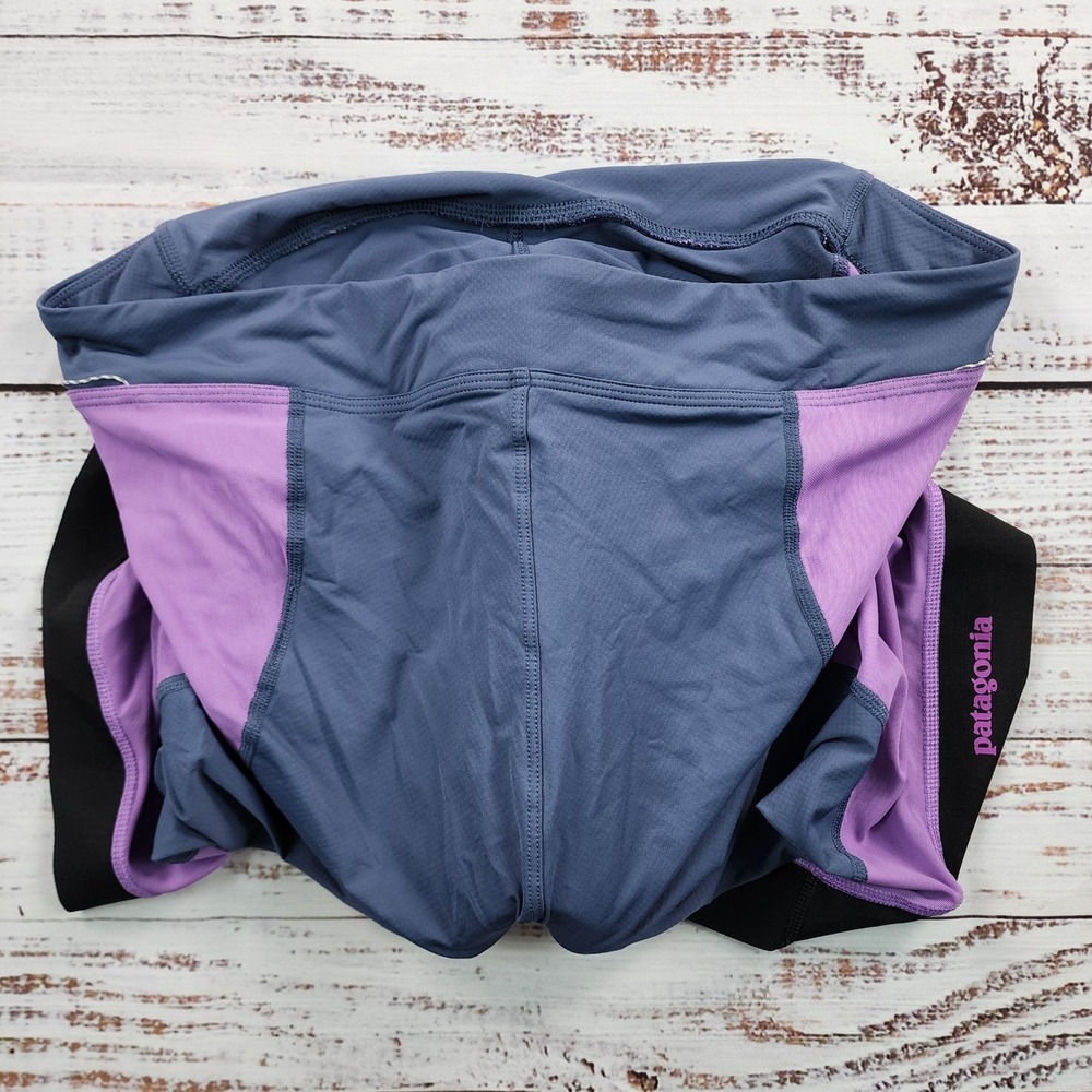 Patagonia Womens Endless Ride Liner Shorts 24680 XL Blue Purple Padded Bike MTB